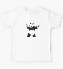 Banksy - armed Panda Bear Kids Tee