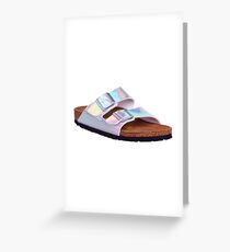 Tarjeta de felicitación Birkenstocks holográficos