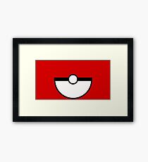 Pokemon - Pokeball RED White Framed Print