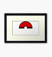 Pokemon - Pokeball WHITE Red Framed Print
