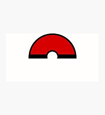 Pokemon - Pokeball WHITE Red Photographic Print