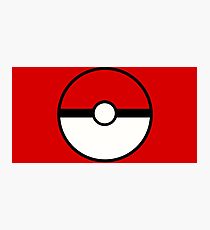 Pokemon - Pokeball RED WHITE Photographic Print