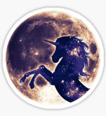 Unicorn, moon, fullmoon, fantasy, magic, horse, fantastic, beast Sticker