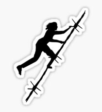 Barb Wire Girl Sticker