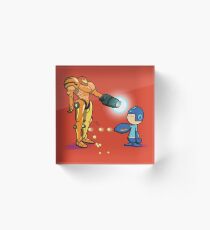 Samus Vs Mega Acrylic Block