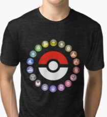 Pokemon Type Wheel Tri-blend T-Shirt