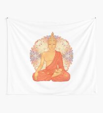 Golden Buddha + Mandala Wall Tapestry