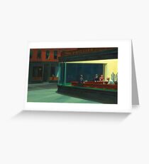 Vintage Edward Hopper Nighthawks Diner Greeting Card