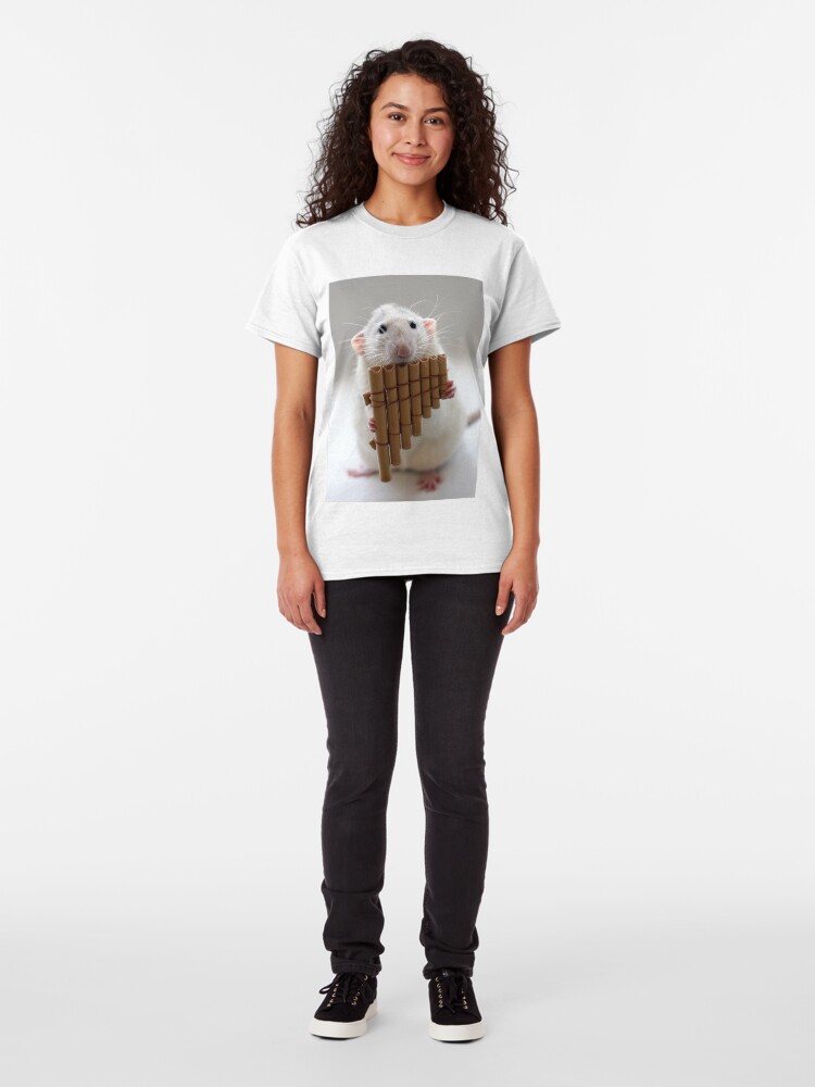 Alternate view of Playing the panflute. Classic T-Shirt