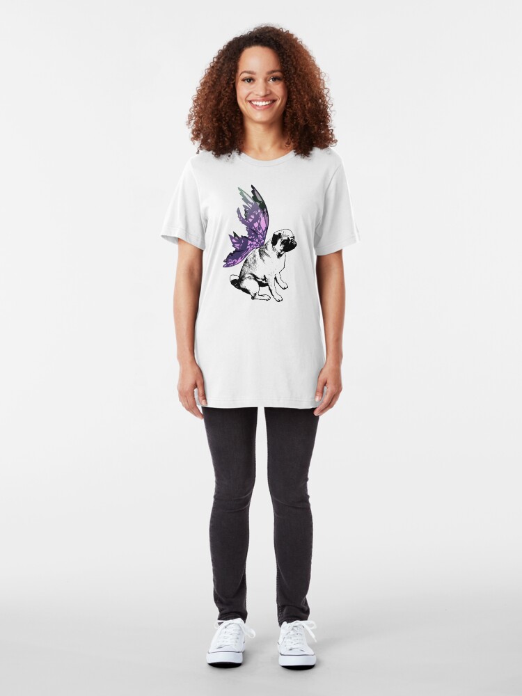 Alternate view of Pug Fairy Life Slim Fit T-Shirt