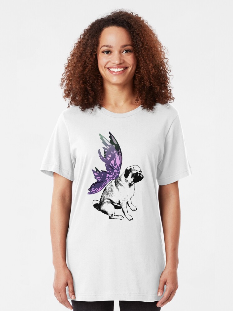 Alternate view of Pug Fairy Life Slim Fit T-Shirt