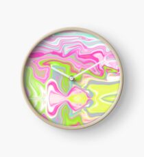 Iridescent Marble Clock