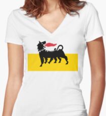 Flag of Eni Women's Fitted V-Neck T-Shirt