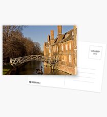 Mathematical Bridge on the River Cam Cambridge Postcards