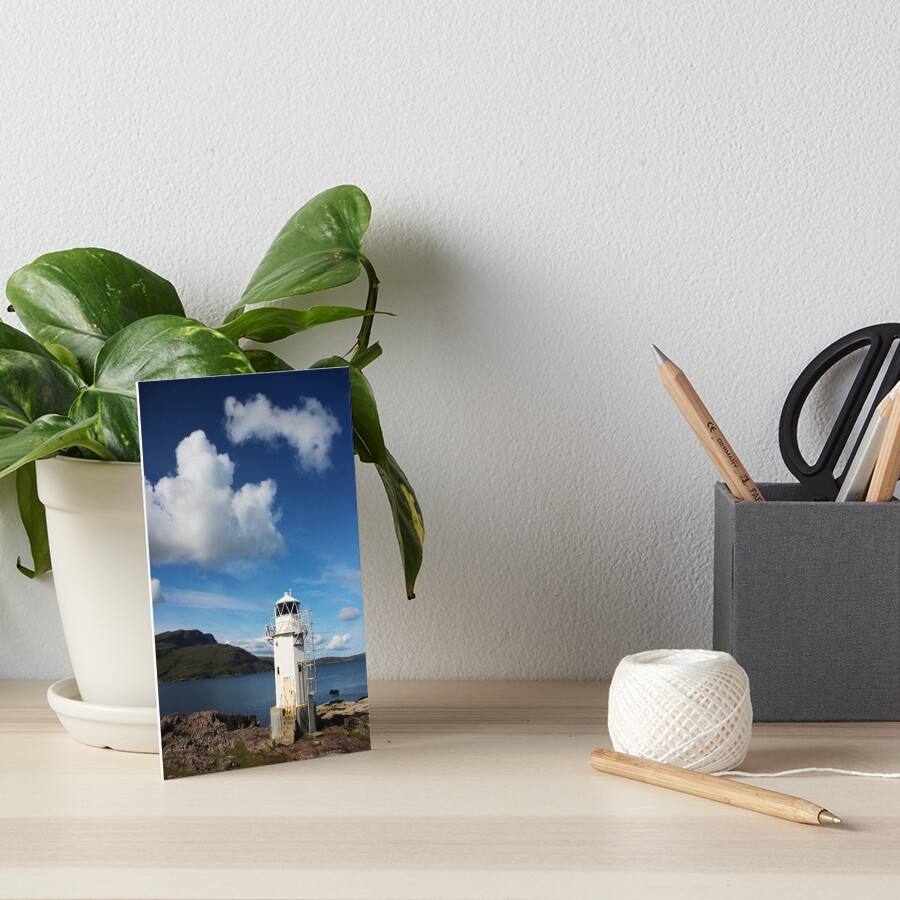 Rhue Lighthouse Art Board Print