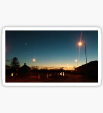 A sunset of English suburbia Sticker