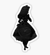 Alice in Wonderland, Black Picture Silhouette Sticker