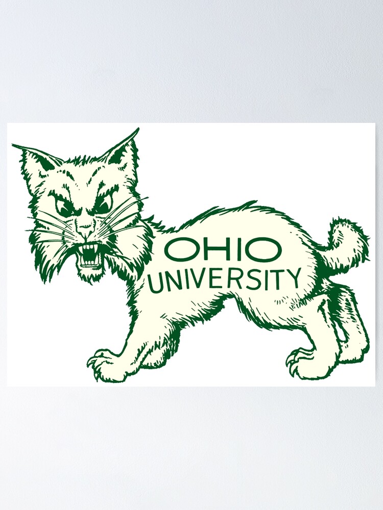 Ohio University Bobcat Vintage Buckeye State Poster