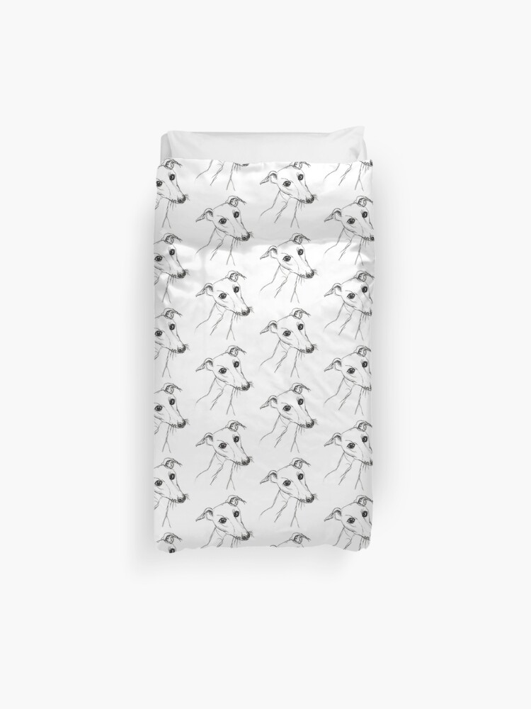 Whippet Duvet Cover By Spritshit Redbubble