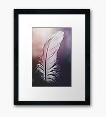 Feather in Pastel Tones Framed Print