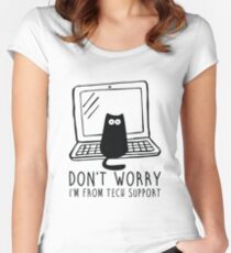 I'm from tech support Women's Fitted Scoop T-Shirt