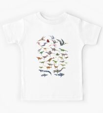 Colored Dinosaurs chart Kids Tee