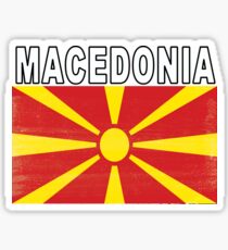 Macedonian Distressed Flag Soccer Team Sticker
