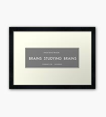 Brains studying Brains Framed Print