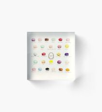Bloque acrílico Menú del sabor de Ladurae Macarons