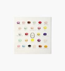 Laduree Macarons Flavor Menu Art Board