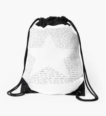 We'll Be the Stars by Sabrina Carpenter Text Art Drawstring Bag