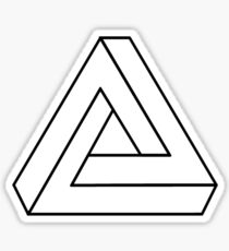 The Impossible Penrose Triangle - Optical Illusion Tribar Sticker