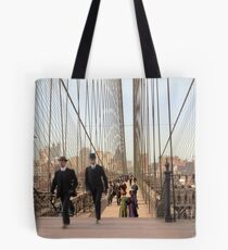 Brooklyn Bridge, New York, 1905 — Colorized Tote Bag