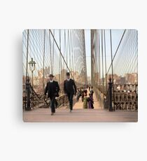 Brooklyn Bridge, New York, 1905 — Colorized Canvas Print
