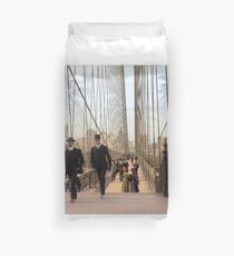 Brooklyn Bridge, New York, 1905 — Colorized Duvet Cover