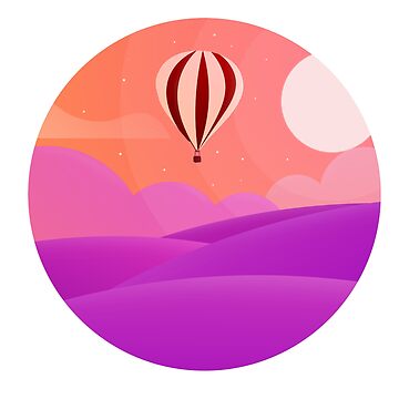 Artwork thumbnail, Gradient balloon at pastel morning forest by Butterfly-Dream