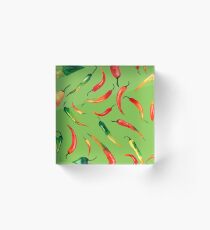 - Chilli pattern (green) - Acrylic Block
