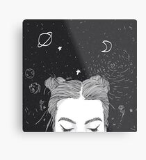 TUMBLR GIRL SPACE Metal Print