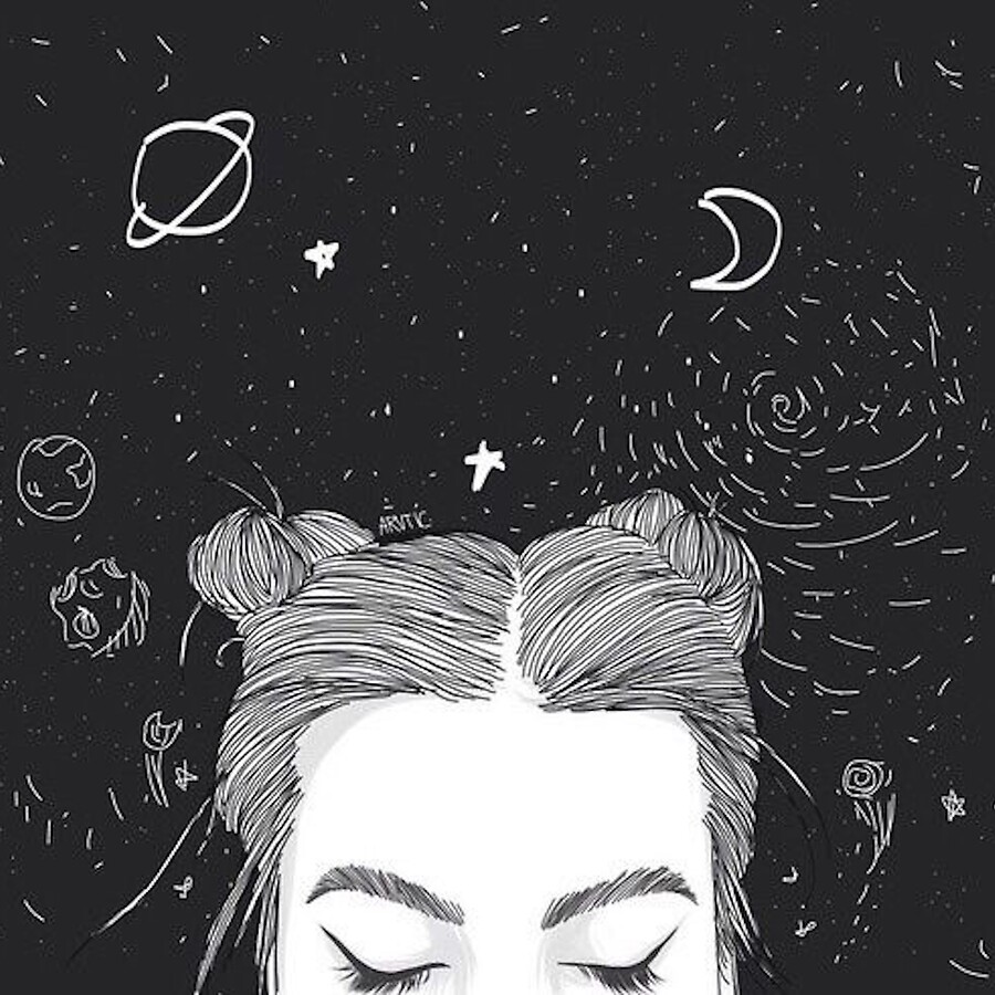 Uncategorized Girlspace tumblr girl space art boards by ellelouise101 redbubble space