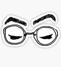 Doddleoddle eyes-black outline Sticker
