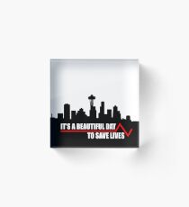 Save lives. Acrylic Block