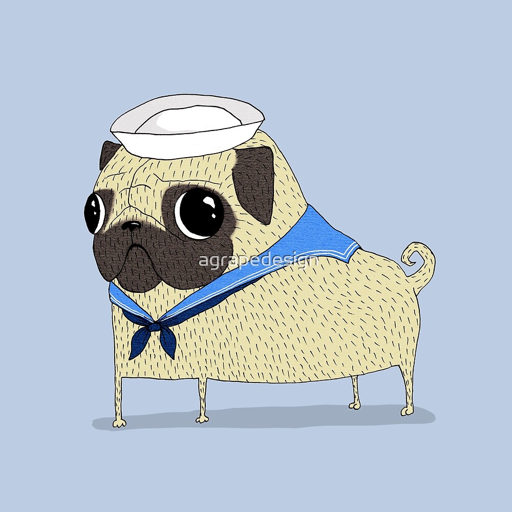 Sailor Pug by agrapedesign