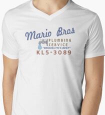 Mario Brothers Plumbing Service Men's V-Neck T-Shirt