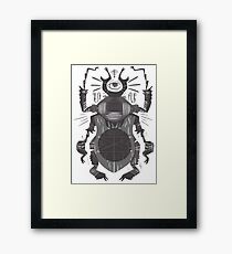 Eye of the Gods - Beetle Three - grey Framed Print