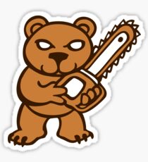 chainsaw teddy bear Sticker