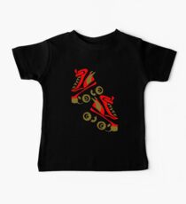 Cool golden roller skates Roller Derby Baby Tee
