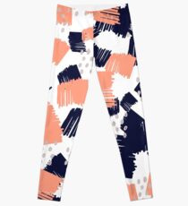 Buffer // Abstract Scribble Pattern Pink Leggings