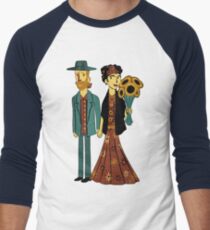 Liebe ist Kunst Frida Kahlo und Van Gogh Baseballshirt für Männer