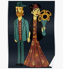 Love is Art Frida Kahlo and Van Gogh Poster