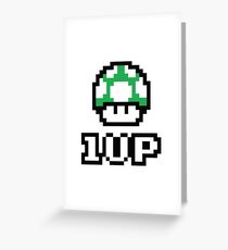 1 UP - Super Mario Bros. Greeting Card